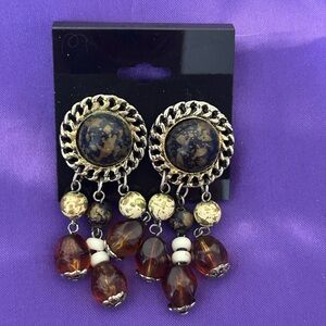 VTG Elegant Gold and Brown Dangle Earrings
Boho Style
